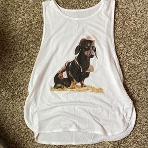 Cute dachshund tank top.